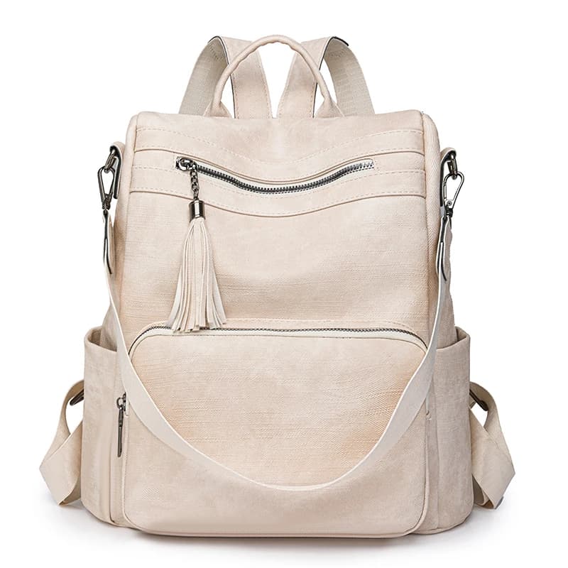 2024 Anti Theft Backpack Women Vintage Leather Backpacks Student School Bags For Teenagers Girls Large Capacity Travel Backpack