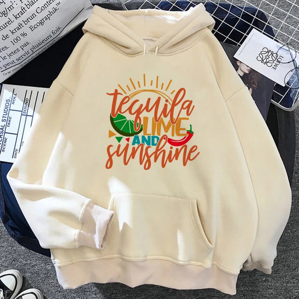 Tequila Lime And Sunshine hoodie Y2K pattern graphic patterned harajuku manga female sweatshirts pattern comic soft fabric