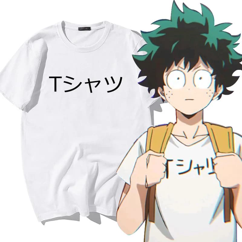 Anime My Hero Academy Deku Mall Women's T-shirt Crop Tops Boku No Hero Academia Anime Graphic Crop Top Casual Tshirt Top Unisex