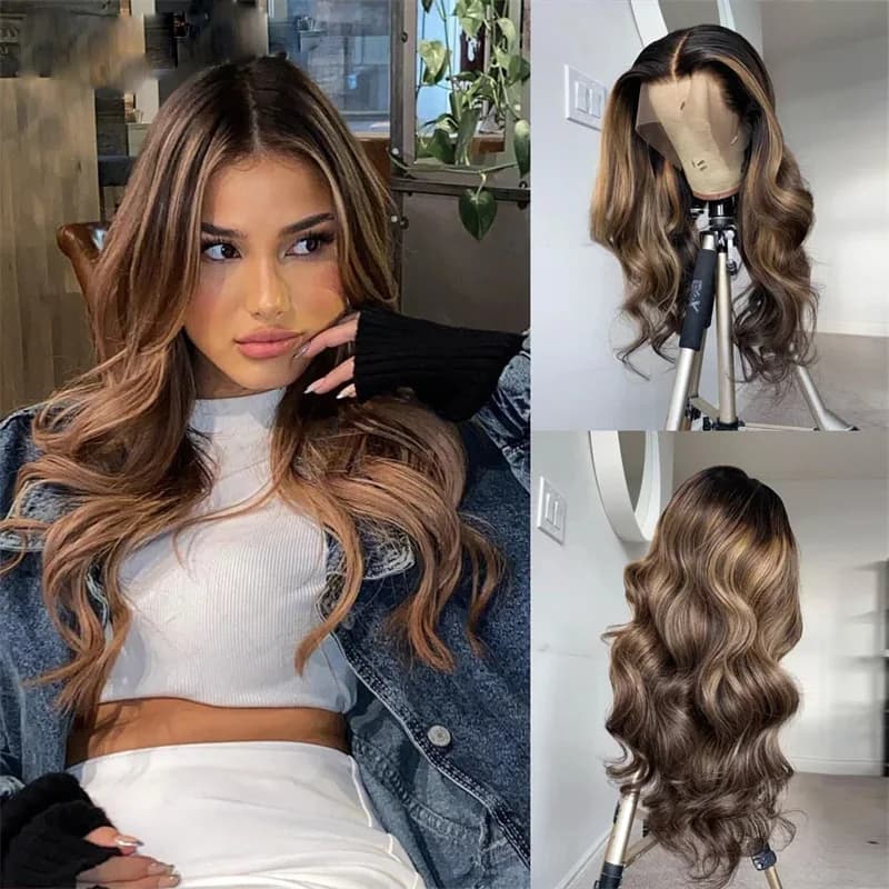 Soft Bob 26“ Highlight Blond Wave 5x5 Silk Base Jewish Human Hair Wig Baby Hair HD Lace European Hair Preplucked Glueless Daily