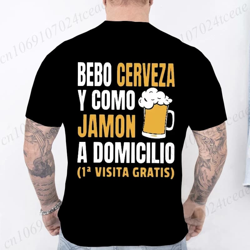 Camiseta Hombre,camiseta Cerveza Hombre,Men's T-shirt,Funny T-shirt Man,beer Shirt,funny Spanish T-shirts,I Drink Beer T Shirt
