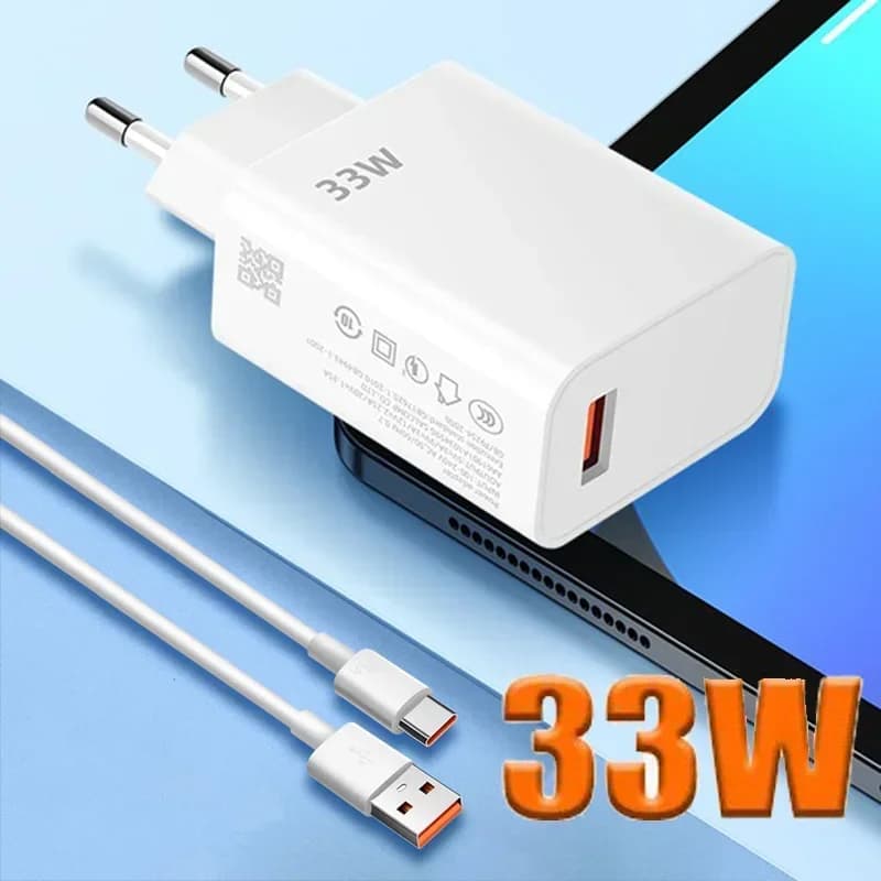 USB Charger Quick Charge QC3.0 33W Fast Quick Charging Power Adapter For Xiaormi 14 Huawei Samsung S24 Mobile Cell Phone Charge