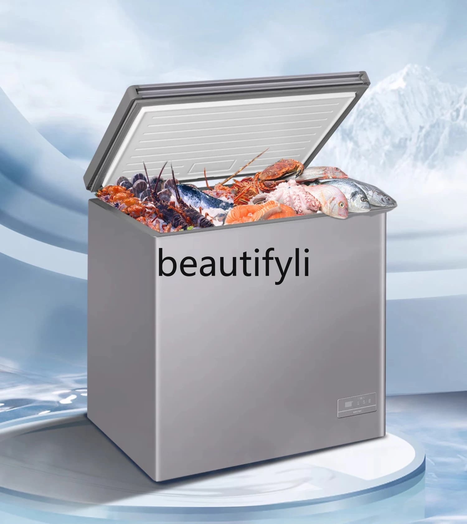 100/200 liters small freezer household small fresh-keeping and freezing dual-purpose freezer commercial -40 ℃ low frost