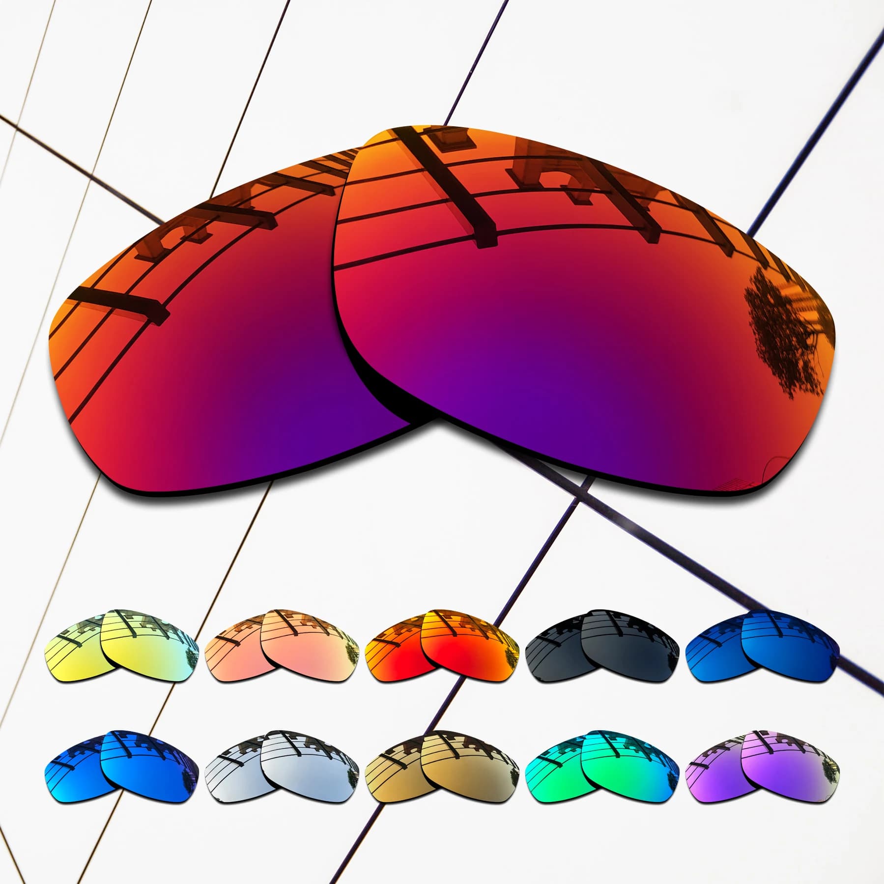 E.O.S Polarized Enhanced Replacement Lenses for-Spy Optic Curtis Sunglasses - Multiple Choice