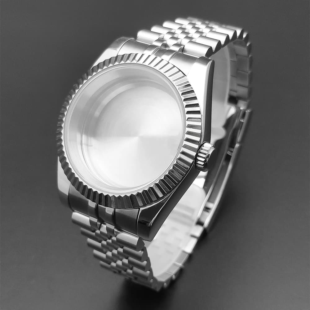 36mm/39mm Sapphire Glass For Men Watch Case Fit NH36 NH34 NH35 Movement Fashion Waterproof Jubilee Stainless Steel