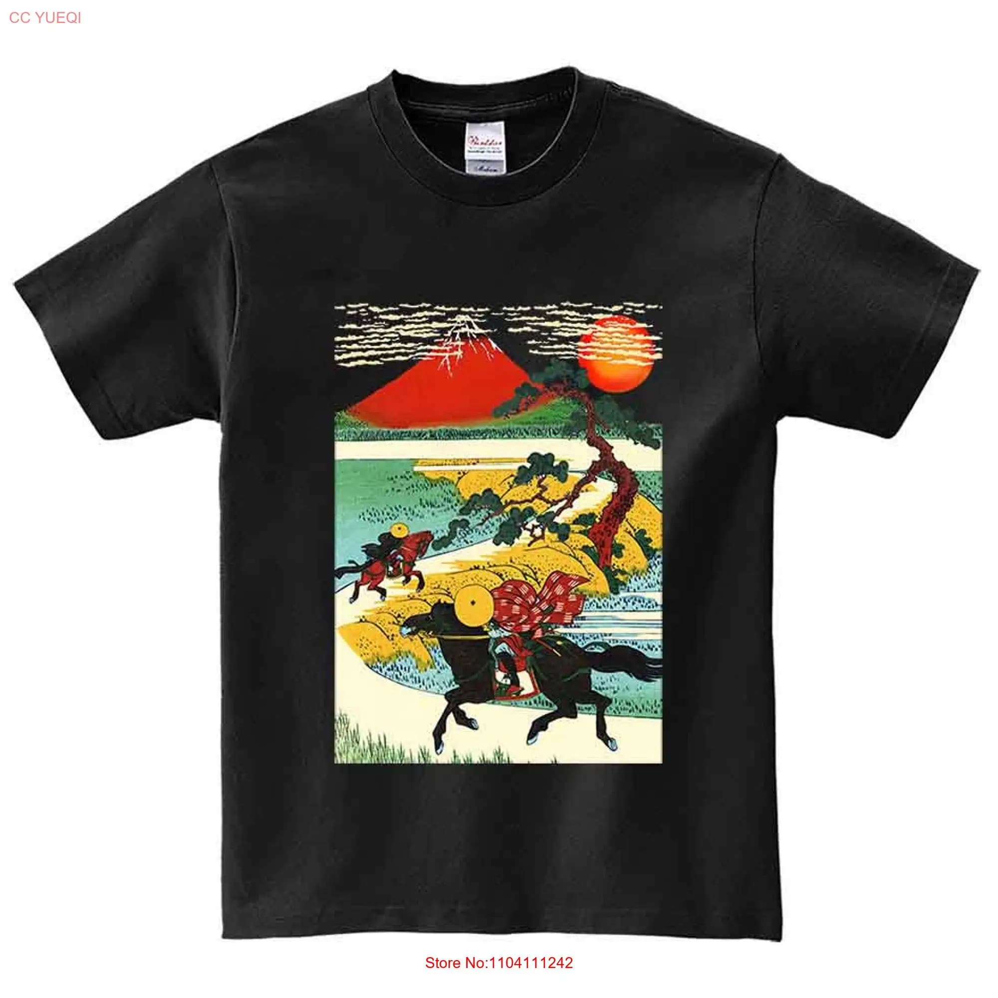 Edo Japan Wood Block Print Traveler Mount Fuji  Youth T Shirt PrintStarT long or short sleeves