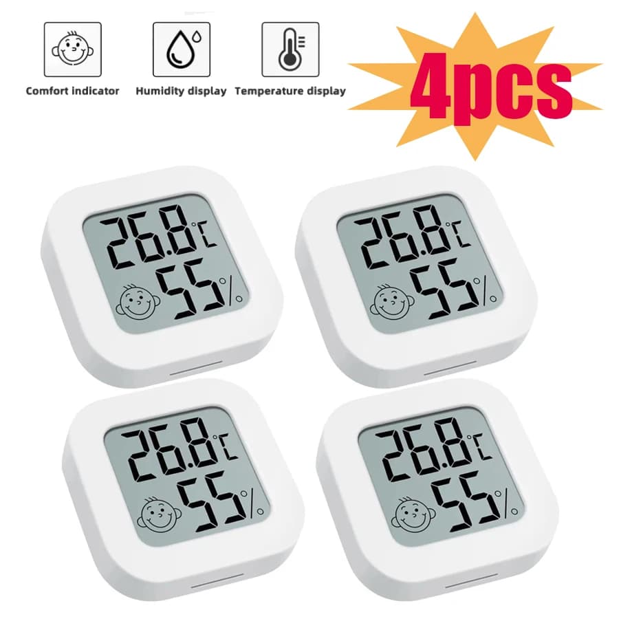 LCD Digital Thermometer Hygrometer Home Indoor Temperature Humidity Meter Sensor Gauge Weather Station For Home Room Baby