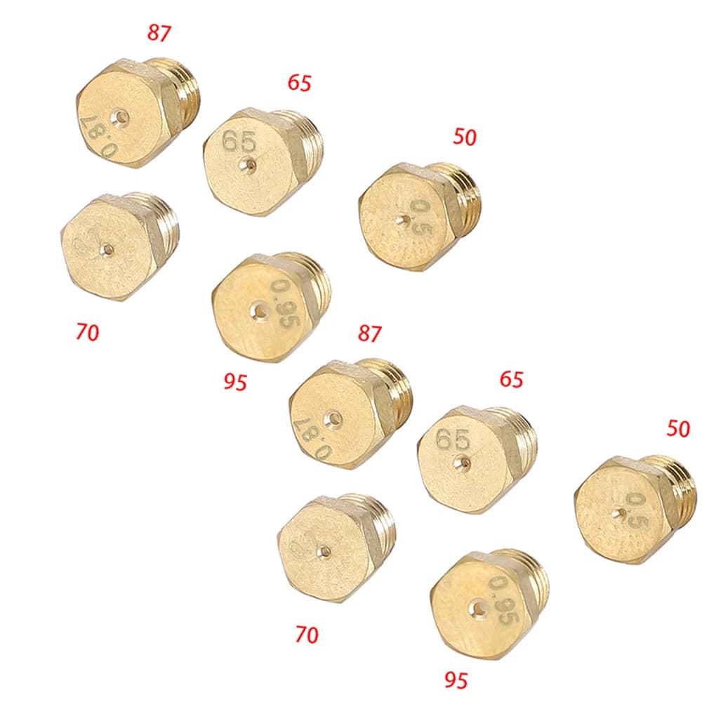 5/10 Pcs Burner Gas Hob LPG Conversion Kits Jets Nozzles Propane Injectors For 50 65 70 87 95 Brass Nozzle