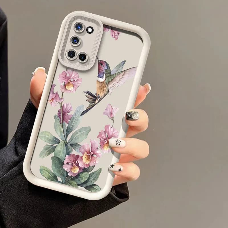 Birds Watercolor Painted Phone Case For OPPO A92 A91 A78 A76 A74 A72 A60 A58 A57 A55 A54 A53 A38 Shockproof Silicone Soft Cover