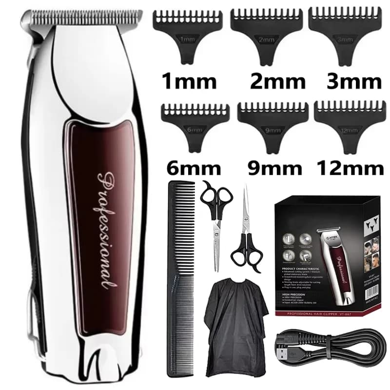 Hair Clipper Rechargeable Cordless Trimmer for Men Grooming Professional Electric Beard Hair Cutting Machine Edge Hair Clipper