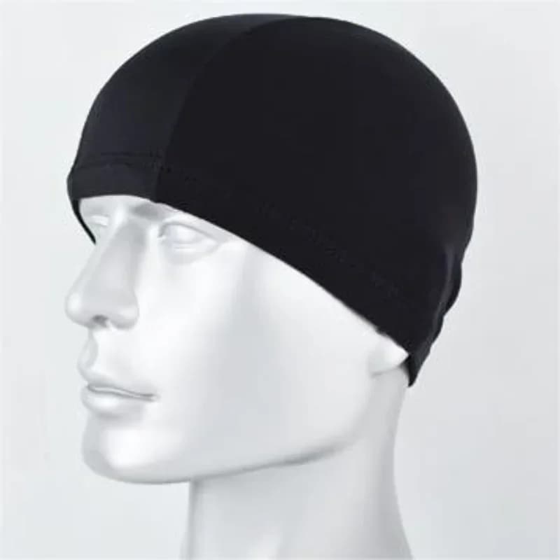 1PC High Elastic Single Thread Polyamide Swimming Cap Men And Women No Cut Breathable Swimming Cap Adult Cloth Cap Hot Spring