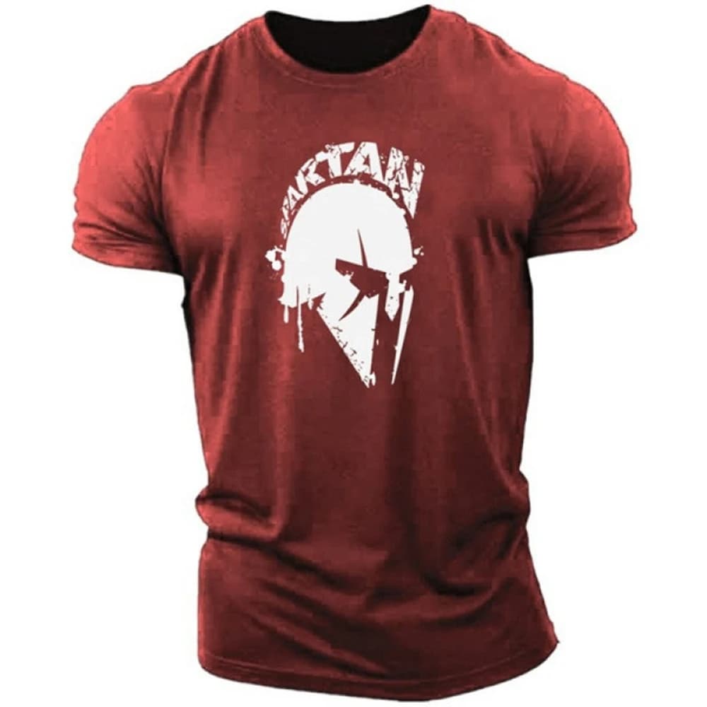 Vintage Men's T Shirt Spartan Print 3D T-Shirts Summer Short Sleeve Tops Personality Streetwear Oversized Tee Shirt Men Clothes