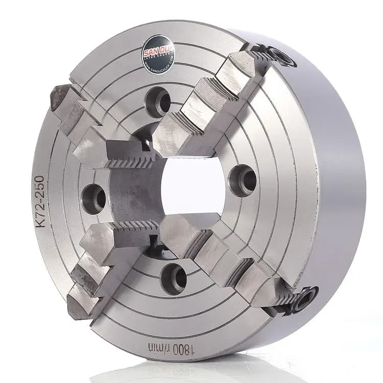 Lathe Chuck K72-400 Sanou Brand 4 Jaw Independent Chuck With Hardened Steel
