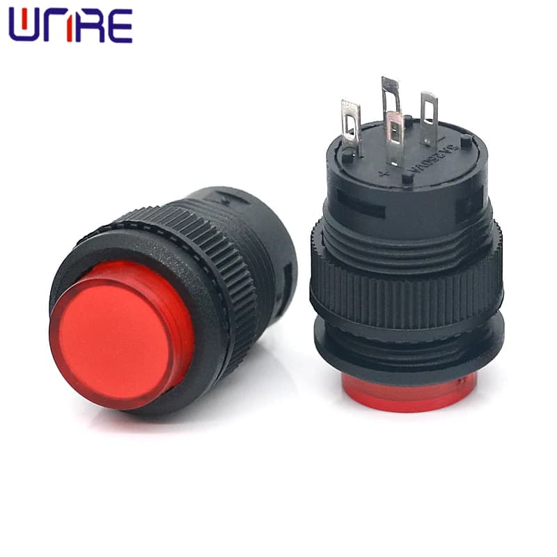 R16-503 Circular 4-pin PBS1-03 DS Button Small Self-locking/unlocked Button Switch 1/5/10Pcs