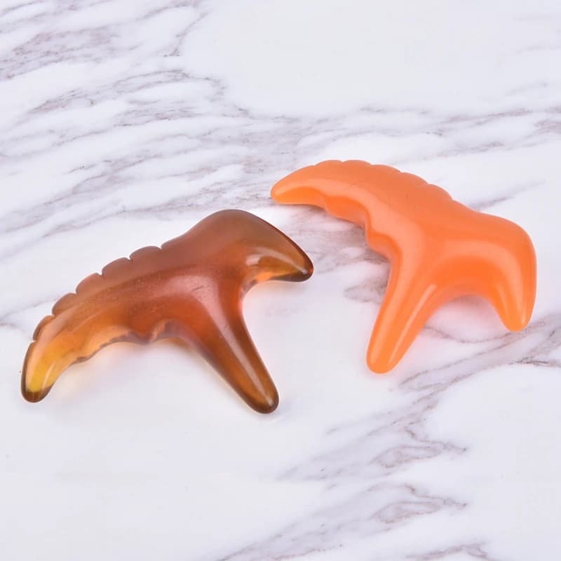 1PC Trigonometric Beeswax resin Massage Cone Needle Reflexology Massage Tool Body Massage Foot Point Stick Tools Gua Sha Board