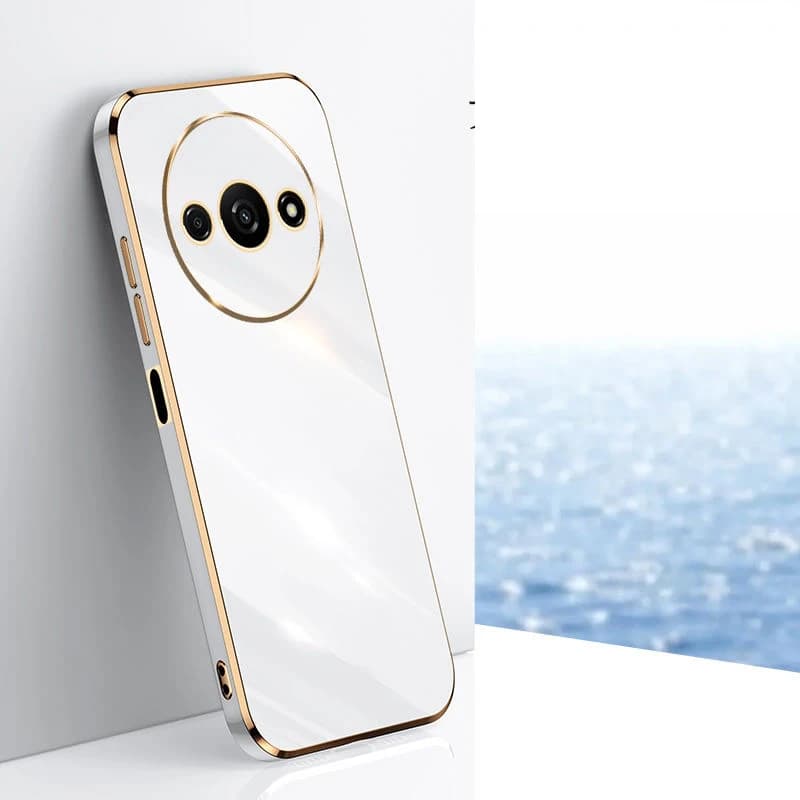 For Xiaomi Poco C61 Case Xiaomi Poco C61 Phone Case Straight frame Square Plating Silicone Back Soft rubber Cover