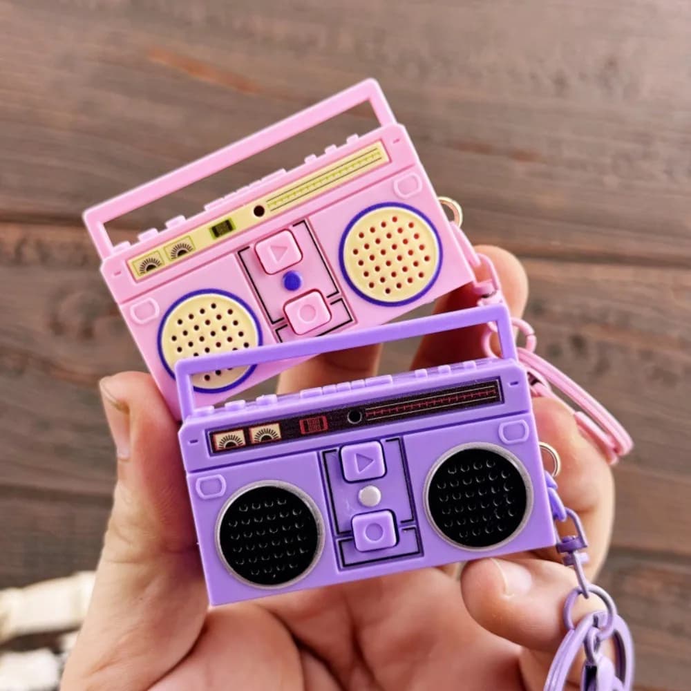 Creative Funny Mini Radio Recorder Music Toys Classical Bag Ornaments Keychain Gift
