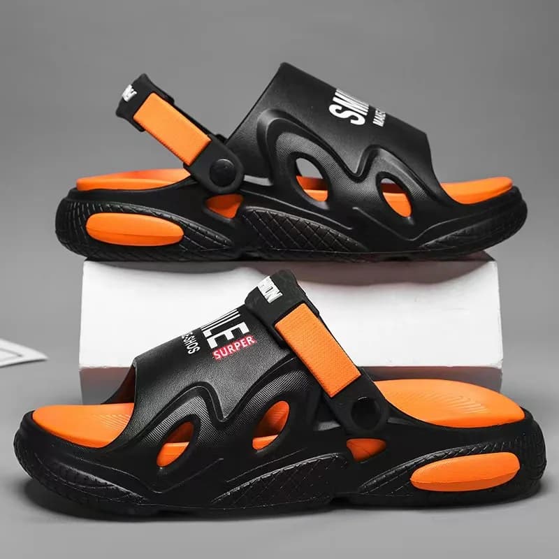 Men Slippers Platform Non-slip Indoor Outdoor Flip Flops Fashion Lightweight Two-Wear Walking Sandals Outdoor Beach Shoe for Men