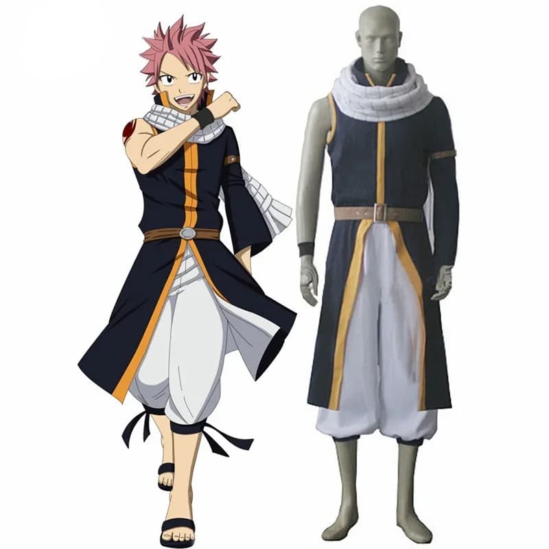 Fairy Tail Dragon Slayers Natsu Dragneel After Sevens Years Cosplay Costume For Halloween