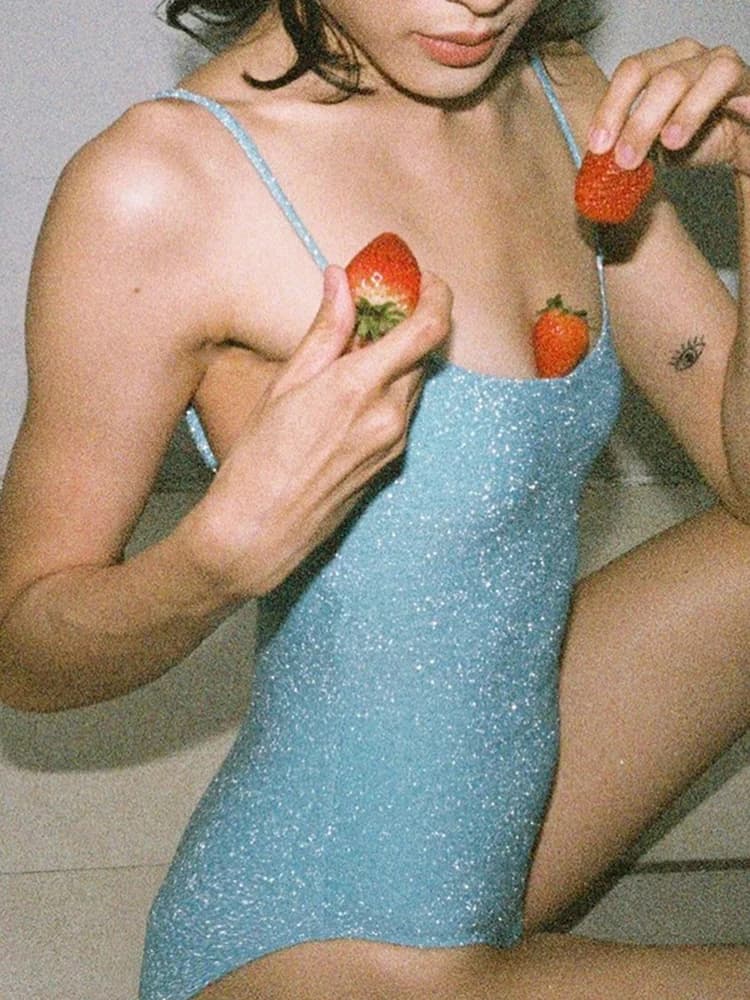 Glitter Bodysuit Women Sexy Body Off Shoulder Top Party Sleeveless Bodysuit Sheer Summer Jumpsuit Pink Black Bodysuit Bodycon