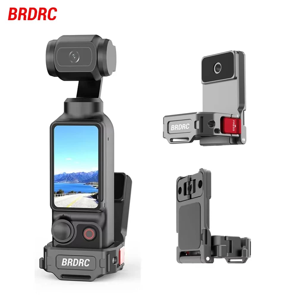 BRDRC Magnetic Mount for DJI OSMO Pocket 3 Clip Holder Mount Cycling/V-log/Multifunctional Desktop Base Camera Accessories