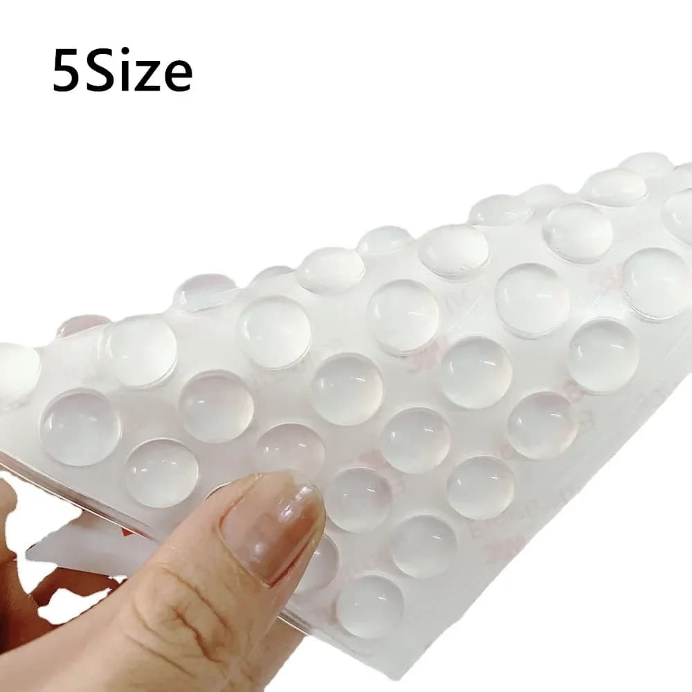 Self Adhesive Door Stopper Rubber Damper Buffer Cabinet Bumpers Silicone Furniture Pads Cushion Protective Pads 8x2MM 11x5MM