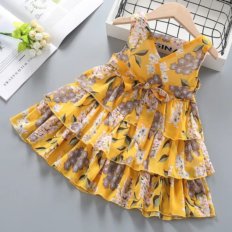 PatPat Baby / Toddler Girl Pretty Floral Print Layered Dresses