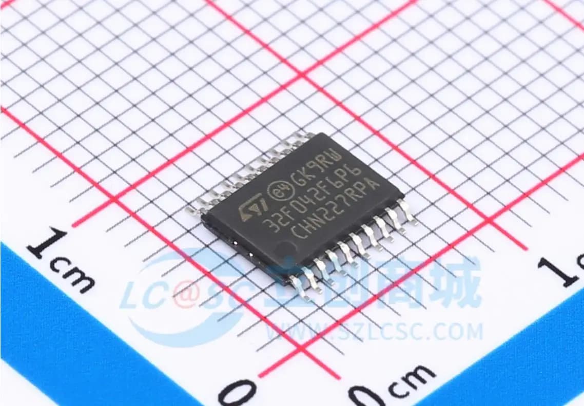 10PCS STM32F042F6P6TR Brand: ST (STMicroelectronics) Package: TSSOP-20 (4.4x6.5) Brand new original genuine product