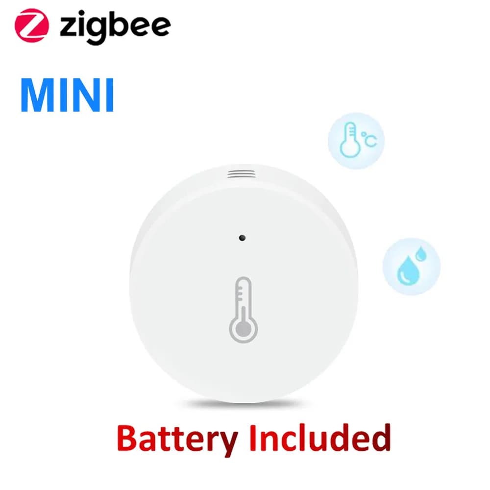 Haozee Zigbee 3.0 Temperature And Humidity Sensor Remote Monitor By Smart Life APP Battery Powered Work With Alexa Google Home