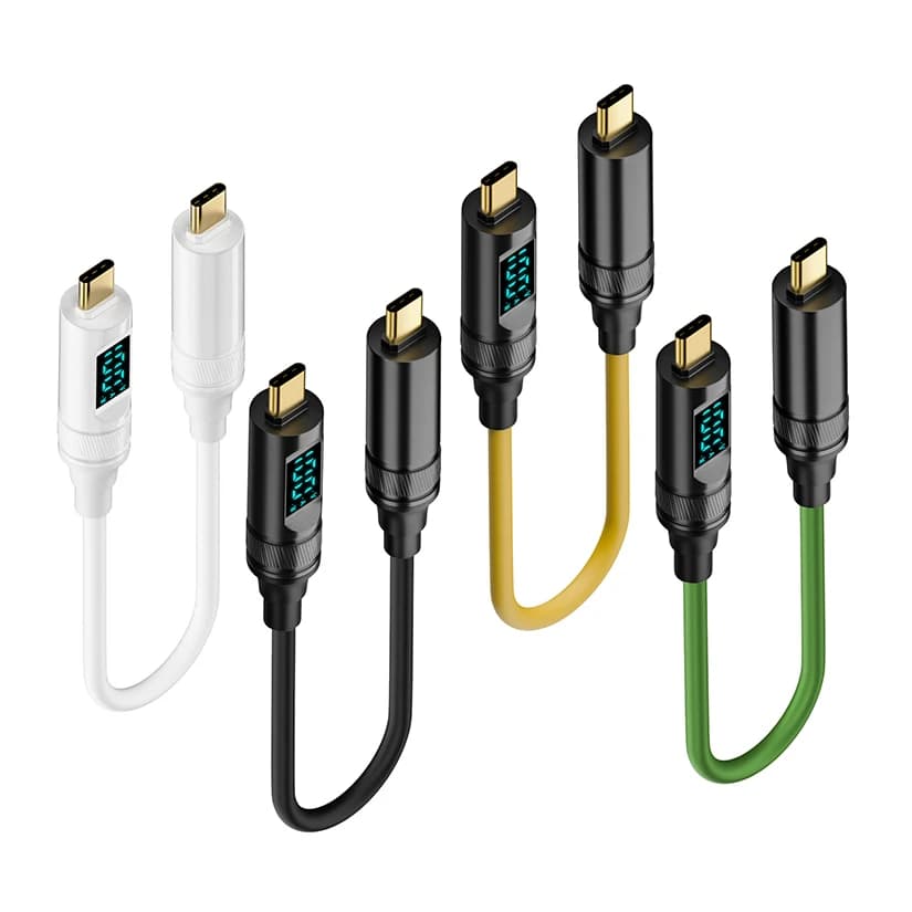 0.2m USB C 100W Digital Display PD Fast Charging Cable USB3.2 Type-C 20Gbps Data 8K Video Sync for Laptop Mobile Phone Tablet