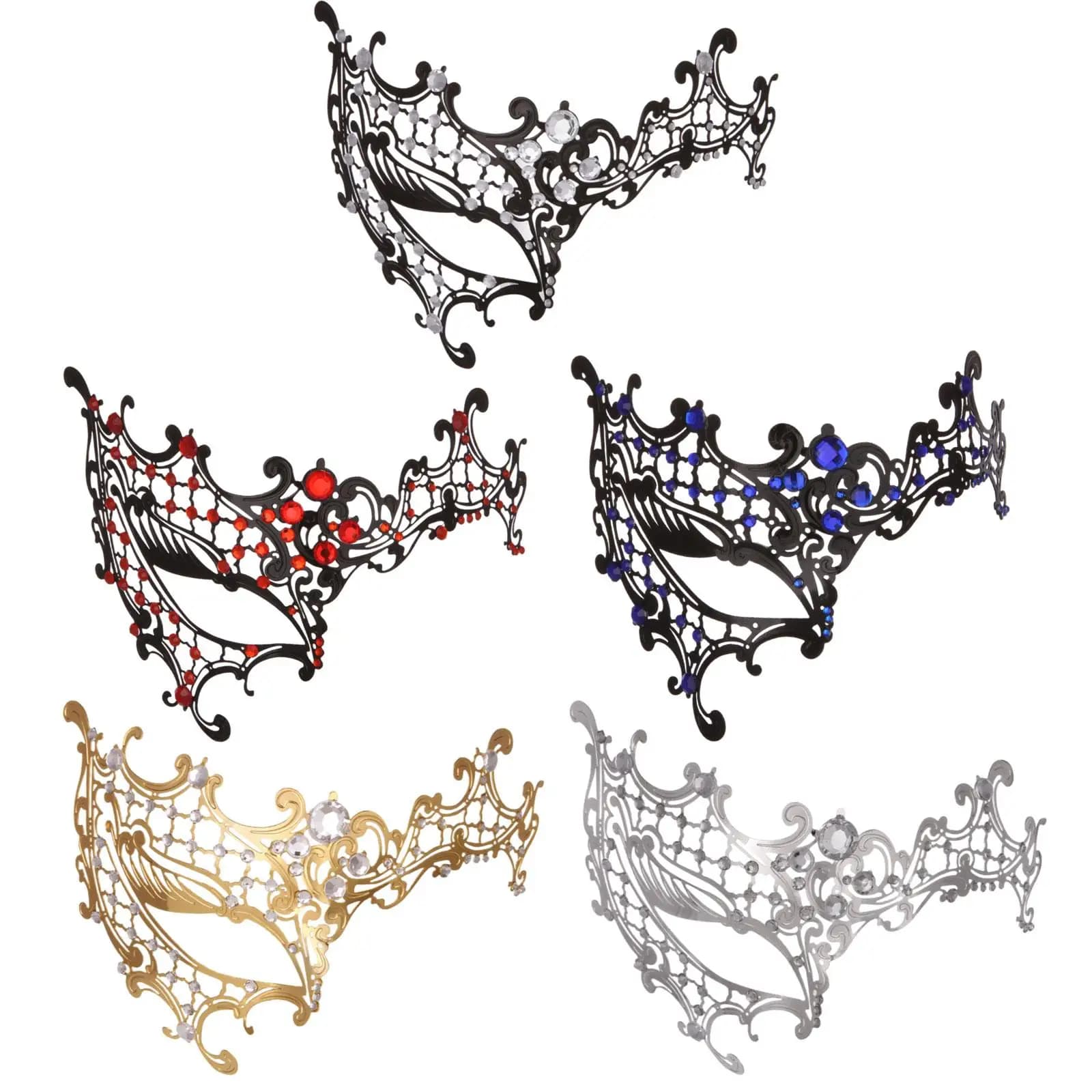 Masquerade mask with rhinestones with elastic band, eye mask, costume mask for