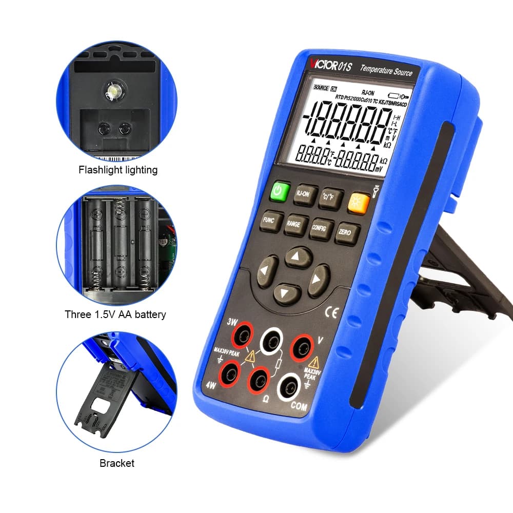 MAOTEWANG Newest 01S Emperature RTD Calibrator Source Accuracy 0.05% Signal Output DC Voltage Temperature Tester Resistance