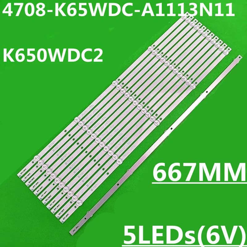 LED Backlight Strip 5Lamp K650WDC2 4708-K65WDC-A1113N11 For 65U810 65HFF5358/T3 65PUF6263/T3 65PUF6023/T3