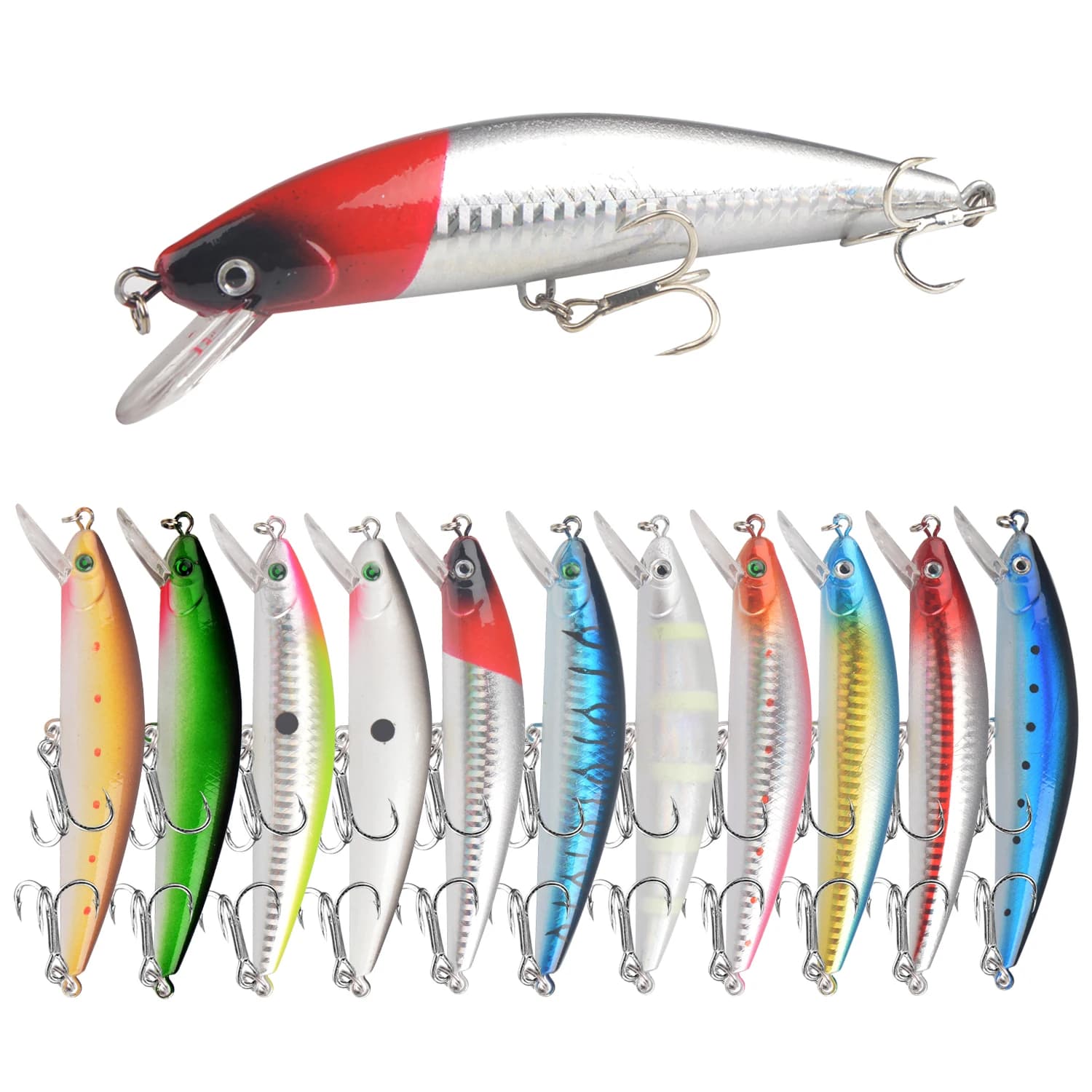 1Pcs Sinking Minnow Fishing Lure 12cm 39g Artificial Hard Bait Trolling Crankbait Bass Wobbler Pike Carp Fishing Tackle Pesca