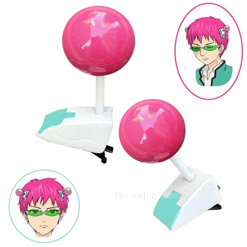New! Saiki Kusuo Cosplayh Headwear Anime The Disastrous Life of Saiki Kusuo Rose Red Hairpin Hair Clip Cosplay Props Accessories