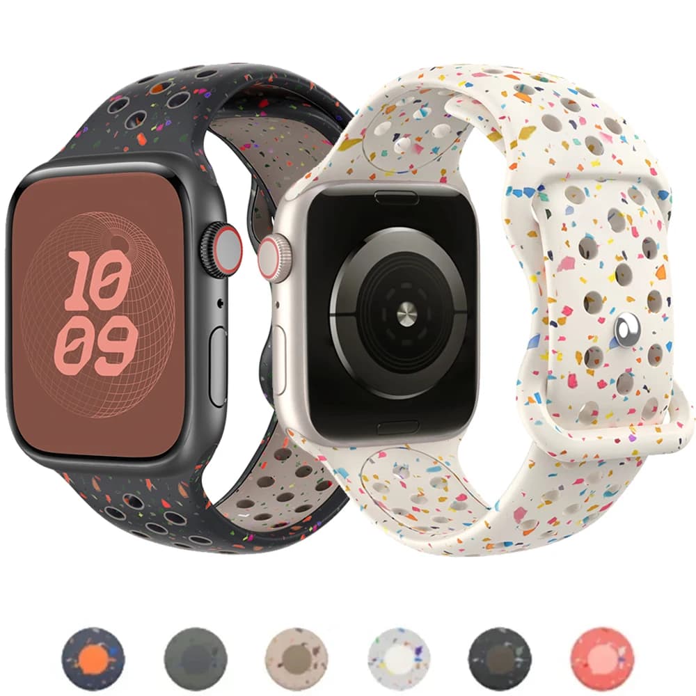 Sport Strap for Apple Watch Band Ultra 2 49mm 44mm 45mm 42mm 41mm 40mm Silicone Bracelet for Iwatch Series 9 8 7 6 SE 5 4 Correa