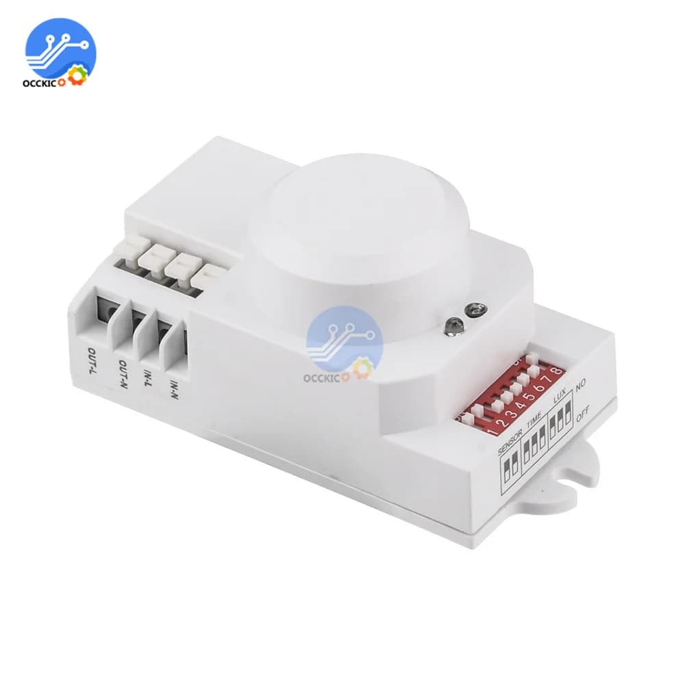 AC 85V-250V 5.8GHz Microwave Radar Sensor Switch Body Motion Detector For LED Light Sensors Switches