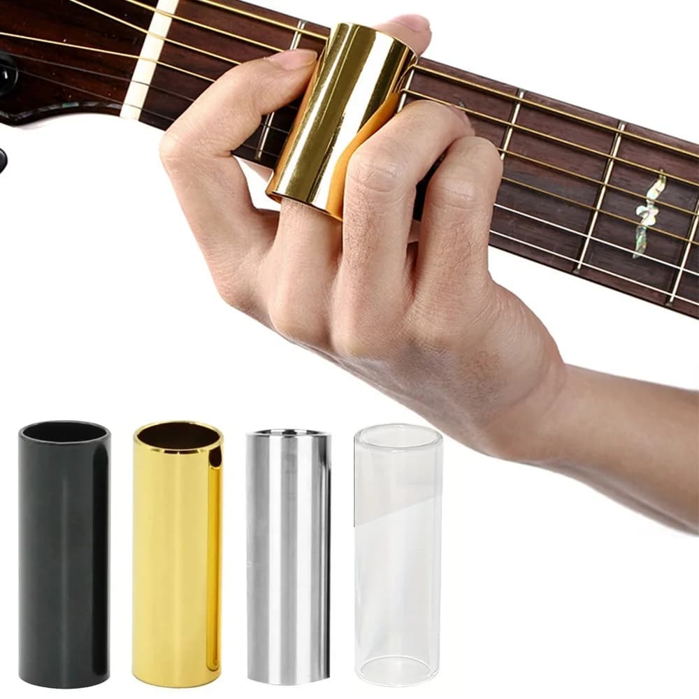 1Pc 60MM Guitar Slide Bar Stainless Steel Metal/Acrylic Finger Slides For Guitar Ukulele String Instruments Guitar Accessories