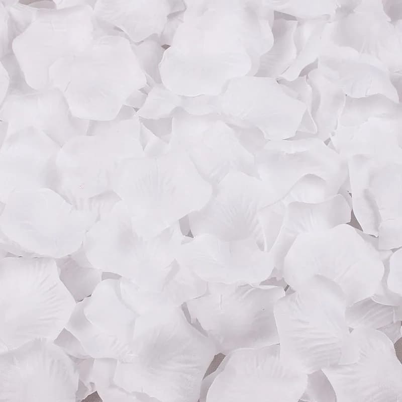 500Ps 5*5CM Artificial White Rose Petal For Wedding Party Decoration Romantic Flower Silk Petals Rosas Para Casamento Supplies