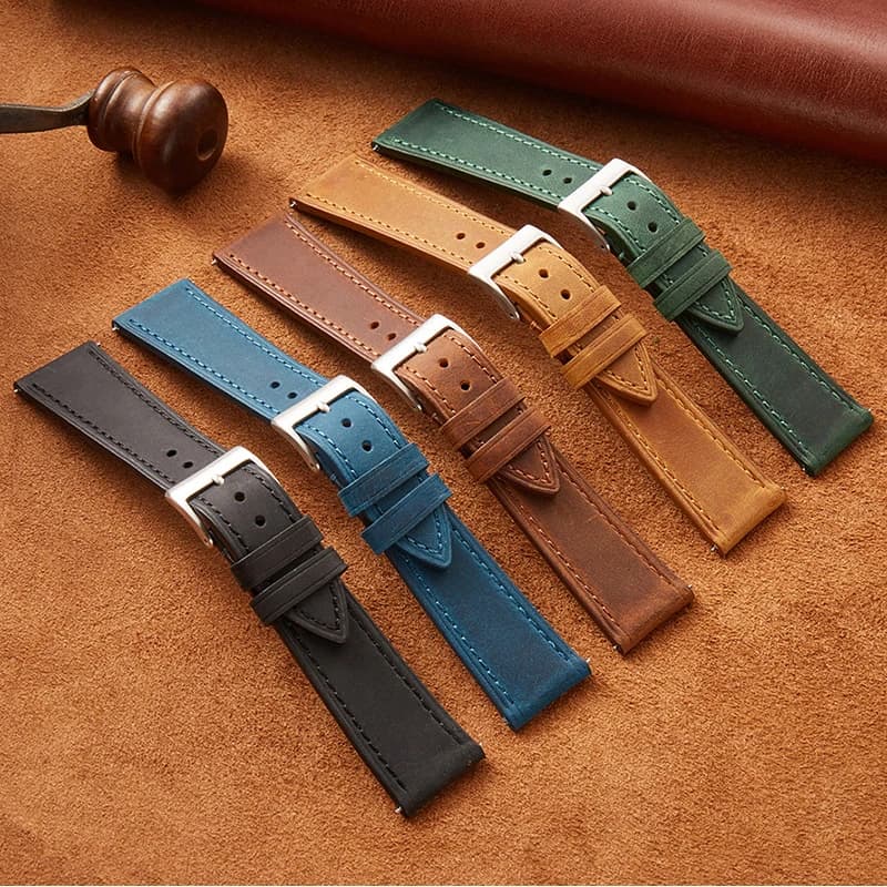 Vintage Watch Strap Quick Release 18mm 19mm 20mm 21mm 22mm Cowhide Watchband Smart  Watch Strap Accessories BraceletZ106