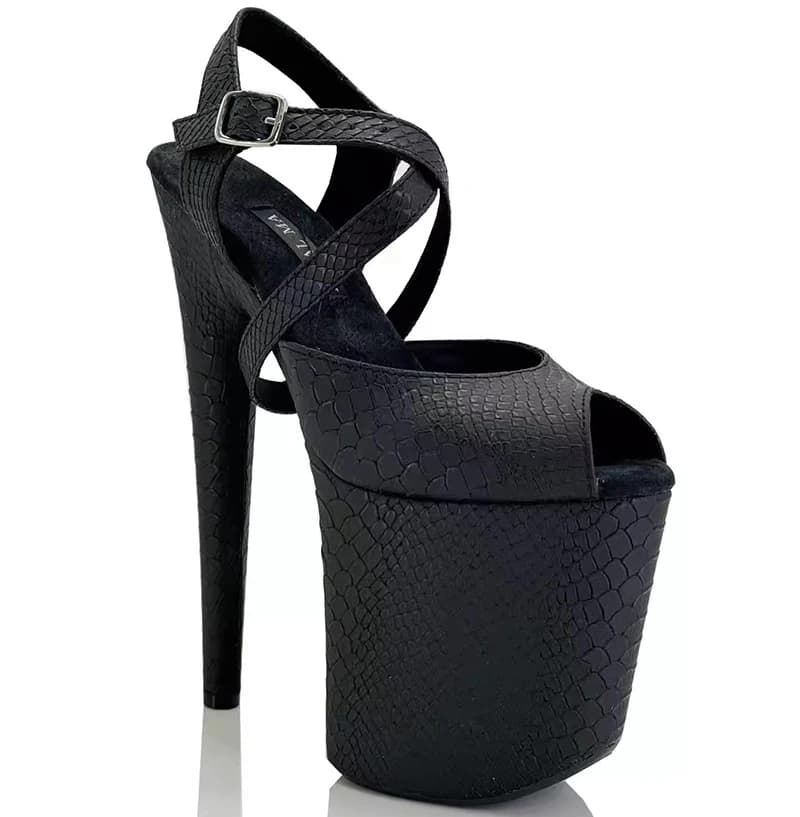 LAIJIANJINXIA New style 17/20CM snake high-heel Modern sandals open toe pole dancing training Women's high heels