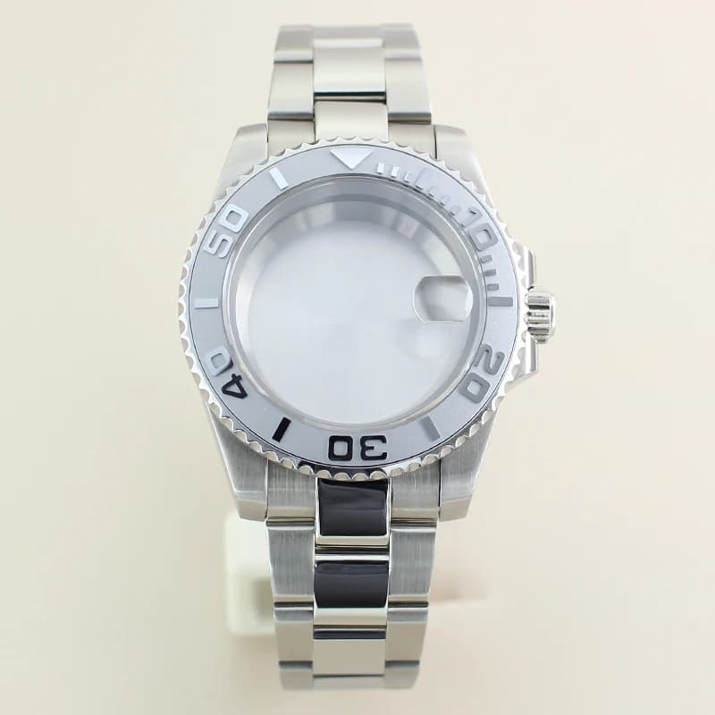 40mm Diving Watch Case Bracelet Unidirectional Bezel For Seiko NH35 NH36 Miyota 8215 ETA 2824 Movement 28.5mm Dial Yacht-Master