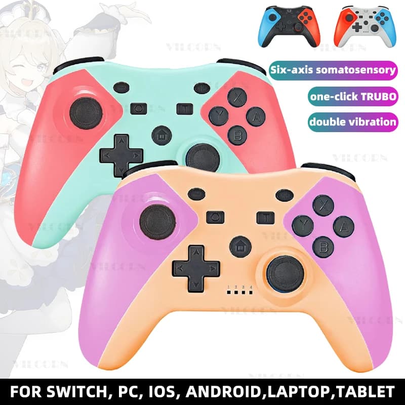 Wireless Gamepad Bluetooth Controller Compatible with Switch/Switch Oled/Switch Lite for PC Control Android/IOS Phone