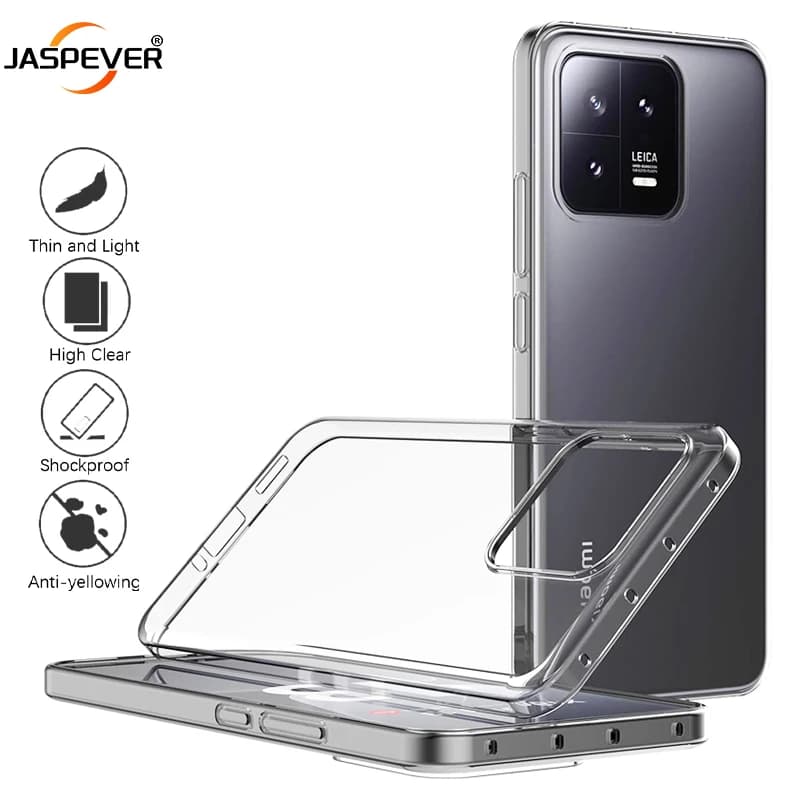 CLEAR ORIGINAL SILICONE SOFT CASE FOR XIAOMI MI 13 13T PRO TRANSPARENT ULTRA THIN CASE COVER FOR XIAOMI 13 T BACK TPU SHELL SLIM