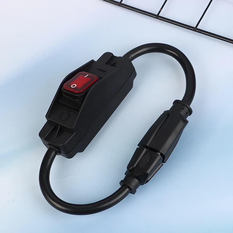 3 Prong Extension Cord With Switch On/Off Heavy Duty Outdoor Waterproof Extension Power Cord For Lamp Printer Appliances