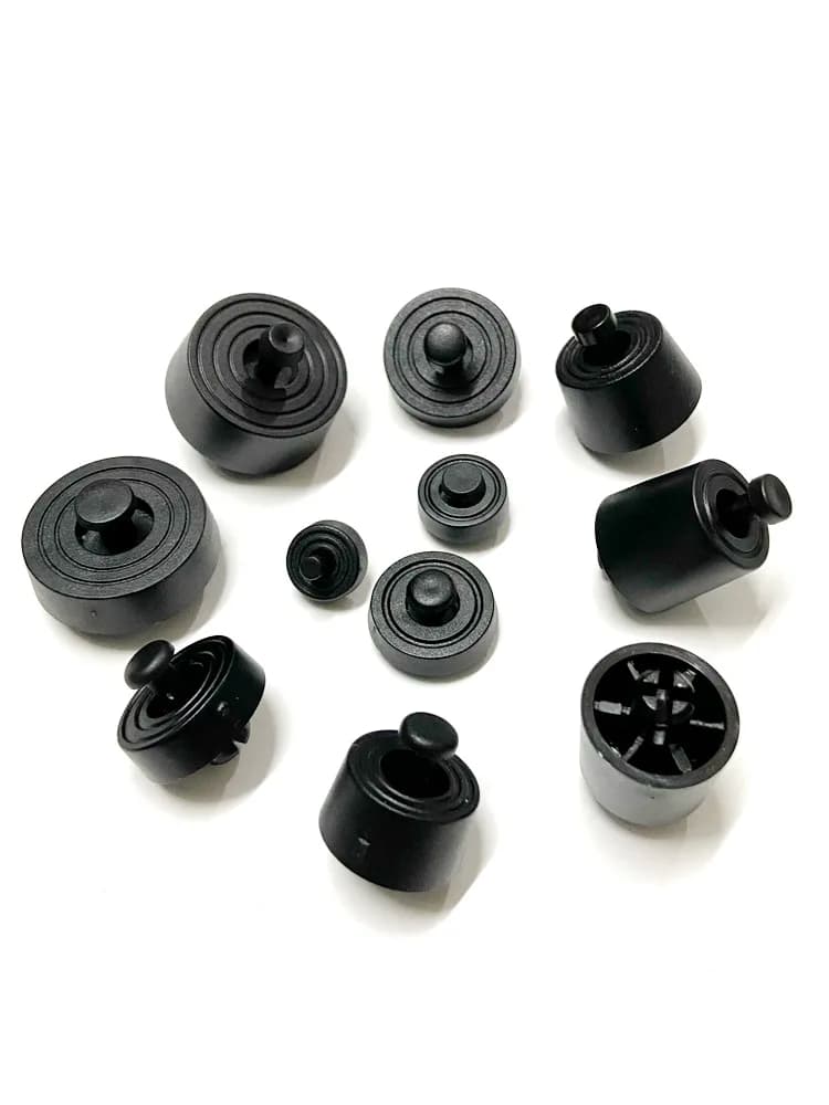 Screw Free Installation Of Black Hard Plastic Pin Foot Pads For Small Furniture Cabinets Boxes Chassis Electrical Legs
