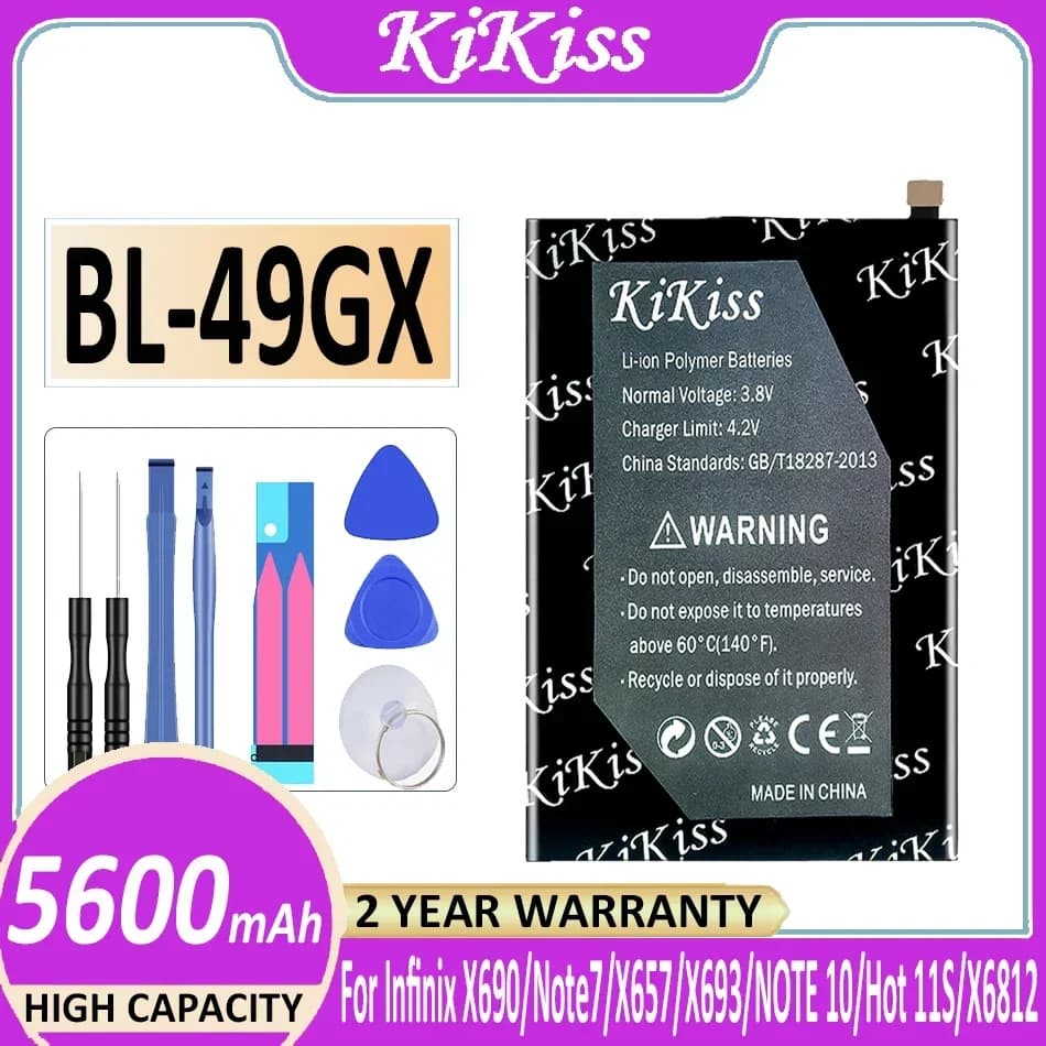 Battery BL-49GX 5600mAh For Infinix X690 Note 7 10 X657 X693 Note7 Note10 Hot 11S X6812 Zero X Bateria