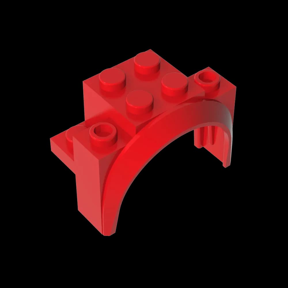 GDS-2021 Wheel Arch, Mudguard 4 x 2 1/2 x 2 1/3 compatible with lego 18974 Assembles Building Blocks children's toys