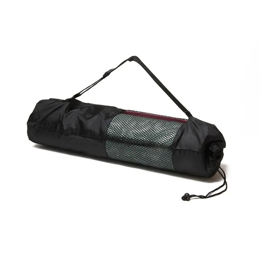 Black Yoga Mat Bag Portable Breathable Sports Bag with Adjustable Shoulder Straps Carry Mesh Storage Bag Fits Most Yoga Mats