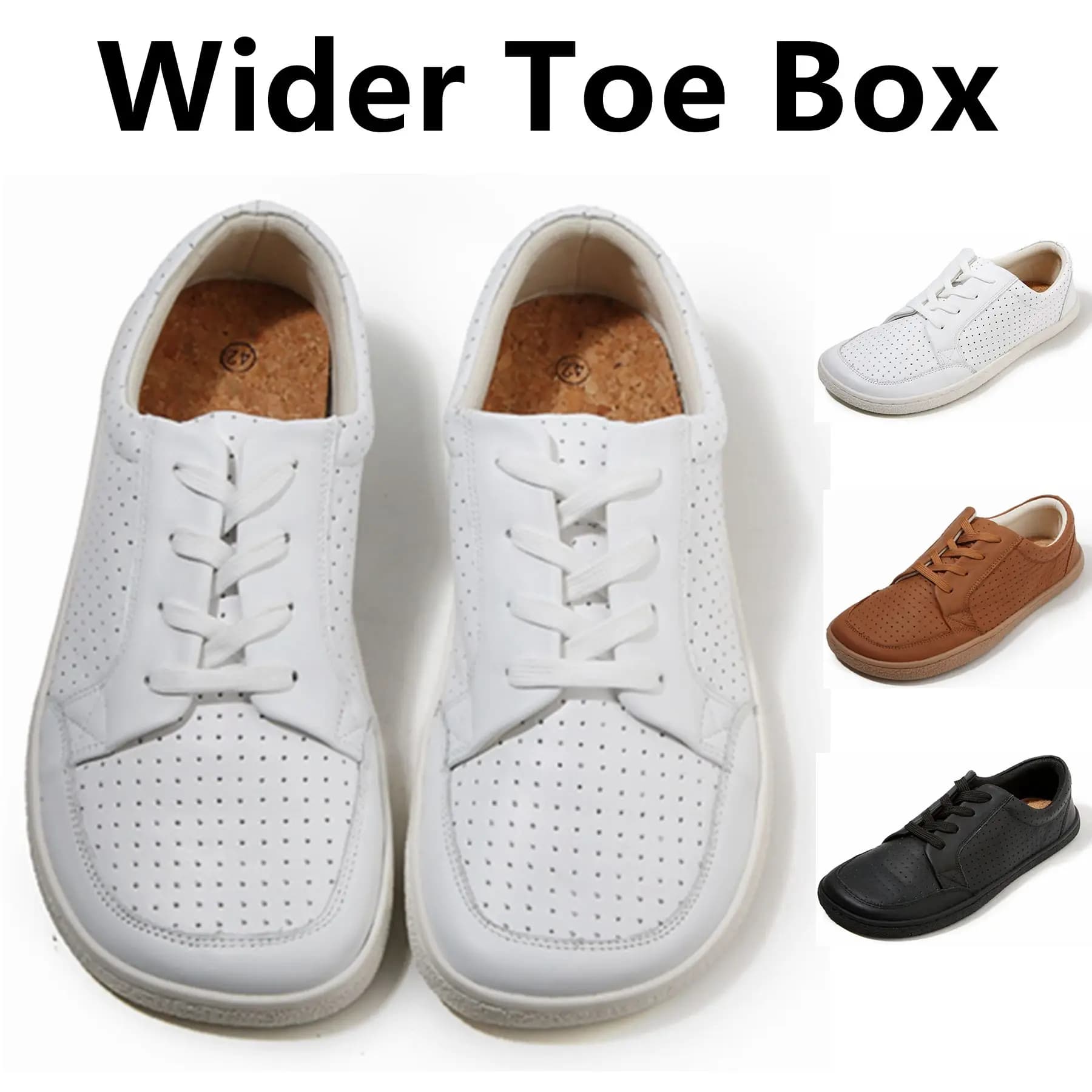 TONGLEPAO Barefoot Genuine leather Sneaker For Women Men Flat Soft Thin Out Zero Drop Sole Wider Toe Box Flexible Light Weight